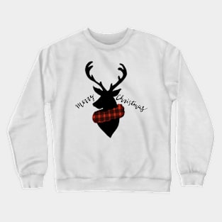 Merry Christmas Reindeer Wreath Crewneck Sweatshirt